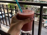 Παγωμένο smoothie με φράουλα