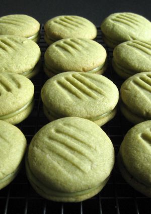 A picture of Matcha Melting Moments.