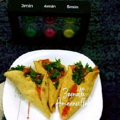 A picture of Microwave Papad Chaat.