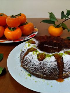 عکسی از دستور کیک خرمالوی پاییزی🍂🍁