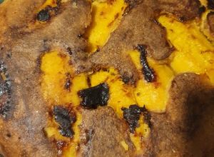 Una foto de Pastel de plátano a la sartén