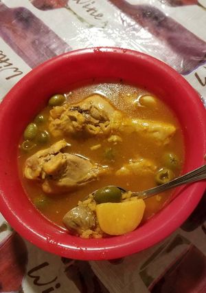 Una foto de Sopas De Arroz Con Pollo Y Mollejas