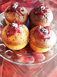 عکسی از دستور کیک موزی شکلاتی(کاپ کیک)