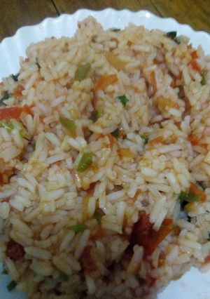 A picture of Vegetable rice#vegetablecontest.