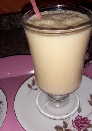 صورة لوصفة عصير🍹 المانجو 🥭بالزبادي 😋