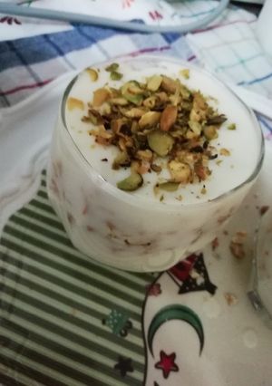 صورة لوصفة محلى القشطة بطبقة البسكوت