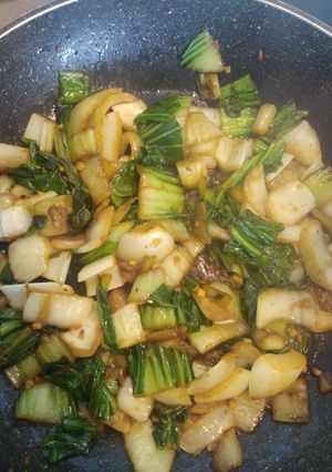 Une photo de Chou pak choi sauté