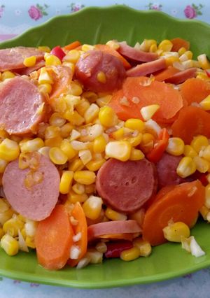 Foto resep Tumis jagung sosis