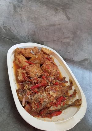 Foto resep Sambal balado ikan kembung, tahu, tempe
