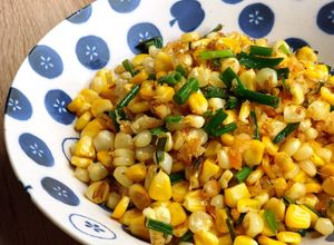 Hình của món Bắp xào tôm khô.