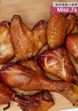 煙燻雞翅、雞腿 - 只需要幾樣簡單的食材 的食譜成品照片