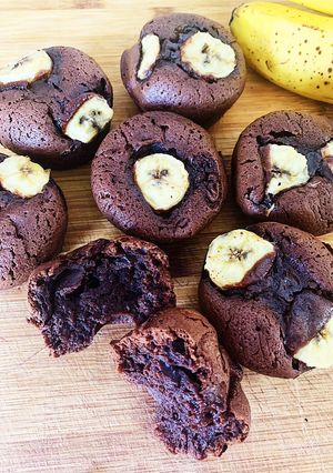 Une photo de Fondant chocolat banane ultra rapide