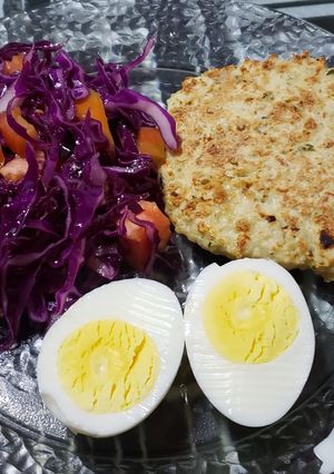 Una foto de Hamburguesas de pollo caseras y saludables.