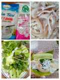 Tai heo luộc cuốn bánh tráng
