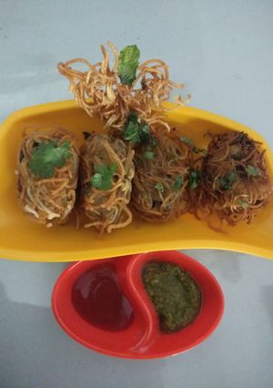 A picture of Crispy crunchy Noodles cutlet.