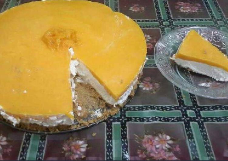 Steps to Prepare Speedy No Bake Mango Cheesecake