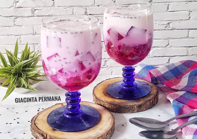 Resep Sirup Jeli buah naga | Resep Bumbu Sirup Jeli buah naga Yang Enak Dan Lezat