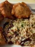 Arroz de Feijão com Pataniscas de Bacalhau
