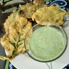 A picture of Palak ke Pakore.