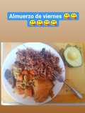 Arroz con fideos, Cola-Cola y uvas pasas
