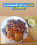 Arroz con fideos, Cola-Cola y uvas pasas