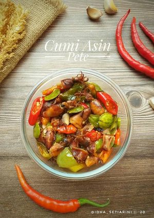 Foto resep Cumi Asin Pete