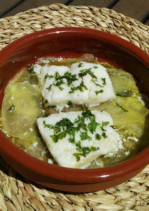 Una foto de Bacalao al horno con patatas