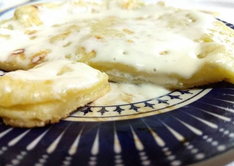 Crepioca recheada com queijo prato