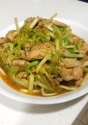 韭黃炒雞里肌肉 的食譜成品照片