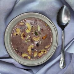 A picture of Black rice payasam(kheer).
