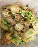 Bao tử cá xào cải chua (dưa cải)