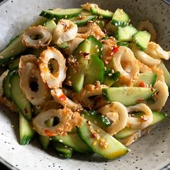A picture of Chikuwa & Cucumber Sesame Salad.