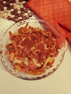 عکسی از دستور سیب زمینی و ژامبون پنیری
