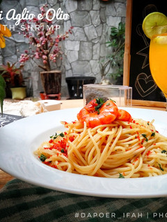 Foto resep Spaghetti Aglio e Olio with Shrimp