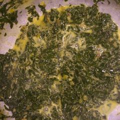 A picture of Steamed spinach with cream#vegetable contest.