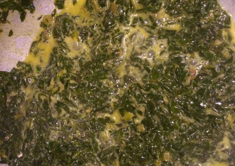 Recipe of Quick Steamed spinach with cream#vegetable contest