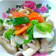Tumis jamur merang + sawi putih