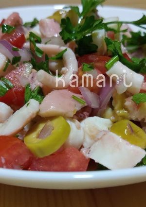 صورة لوصفة سلطة قرنيط (أخطبوط)