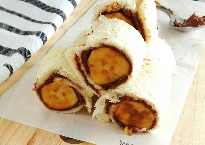 Roti Gulung Nutella Pisang