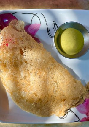 A picture of Ragi Dosa 🍽️🍽️.