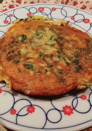 Foto di La frittata di polenta baby con spinaci