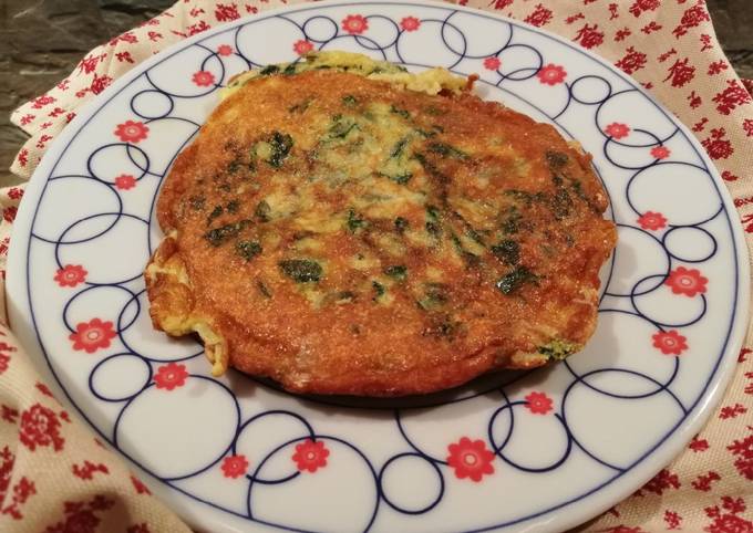 Il modo più semplice a Fai Fatto in casa La frittata di polenta baby con spinaci