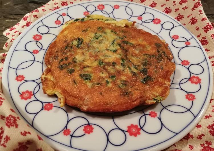 La frittata di polenta baby con spinaci