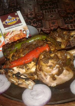 A picture of Achari mircha murg.