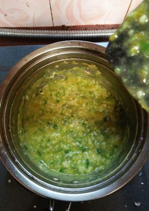 Foto resep Mpasi 8m+ bubur tim ikan nila, labu dan bayam