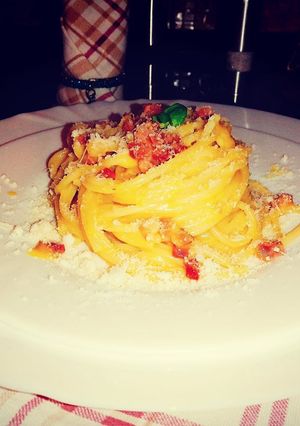 O poză a rețetei Paste carbonara.