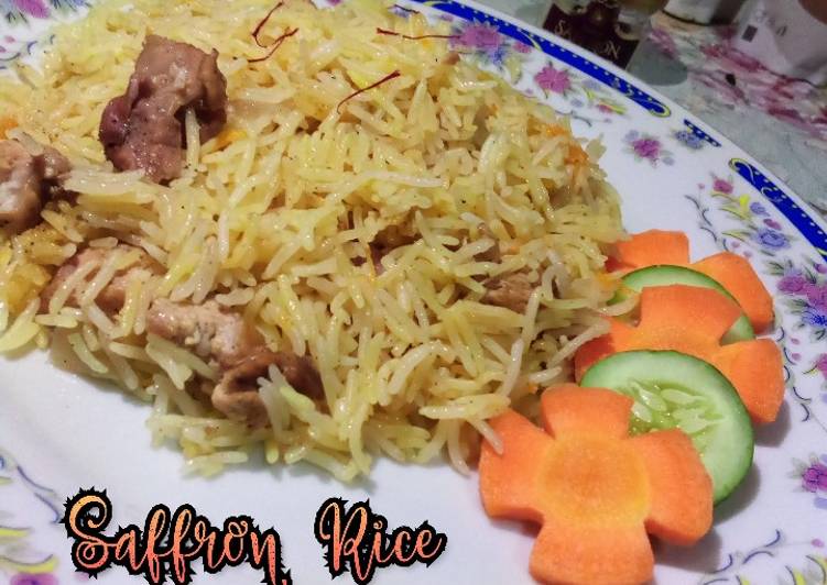 Cara Membuat Chicken Rice Saffron / Nasi Ayam Saffron yang Bikin Ngiler