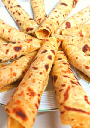 A picture of Soft layered chapati.