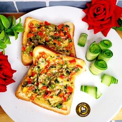 A picture of Baked Egg Toast With Veggies.