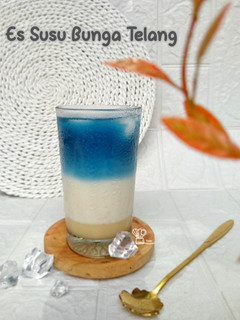 Foto resep Es Susu Bunga Telang